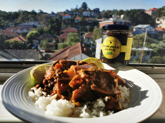 JAMMIN JERK SWEET POTATO AND PUMPKIN COCONUT CURRY